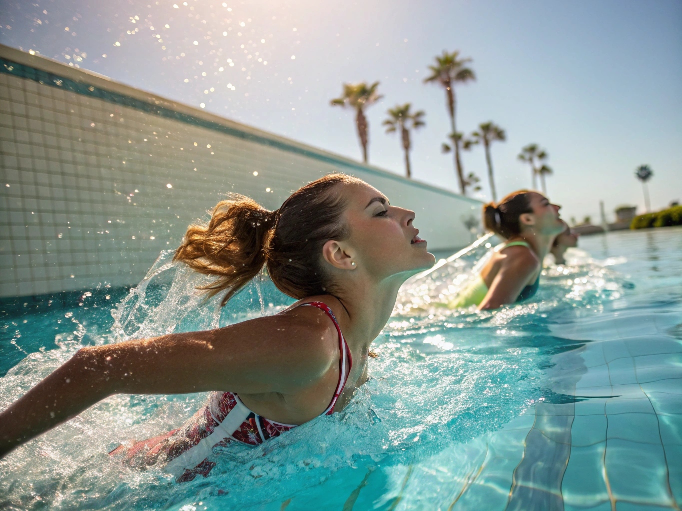 Aquafitness harjoittelua Akvanassa